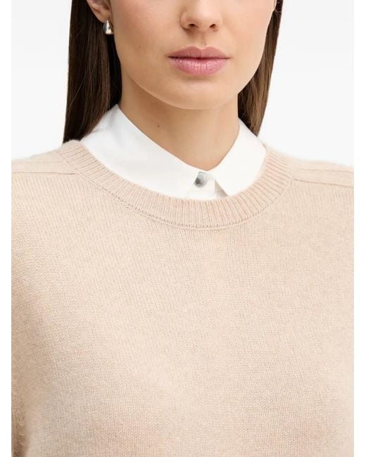 Benetton Natural Ribbed Cashmere Sweater