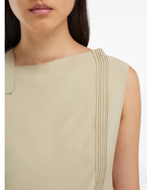 Ferragamo Natural Top With Lace Inserts