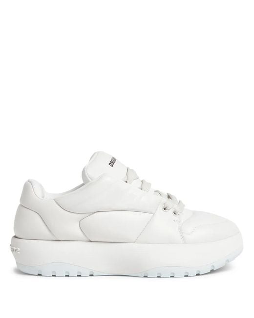 DSquared² White Inflated-Effect Low-Top Sneakers for men