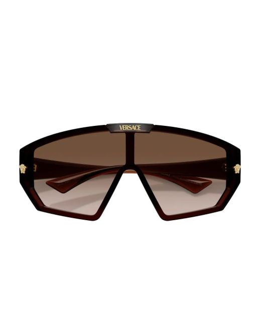 Versace Brown Medusa Geometric Sunglasses for men