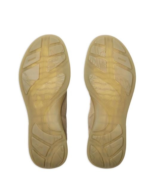 Burberry Brown Leather Matrix Sneakers for men