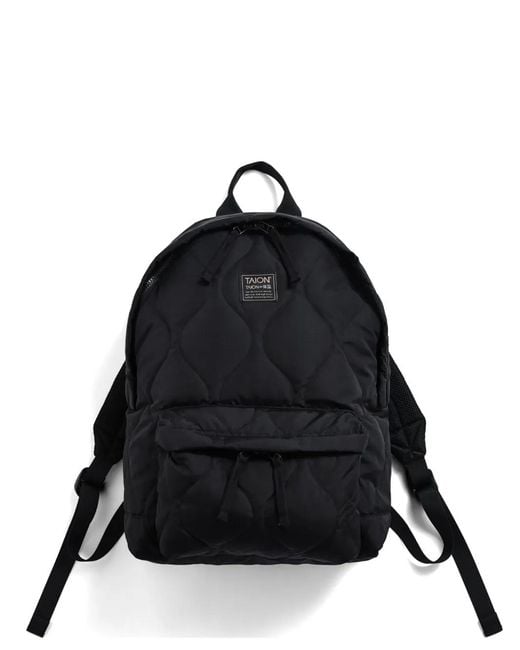 Taion Black Quilted Ripstop Backpack