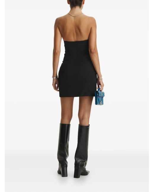 CuAnna Black Palermo Strapless Mini Dress