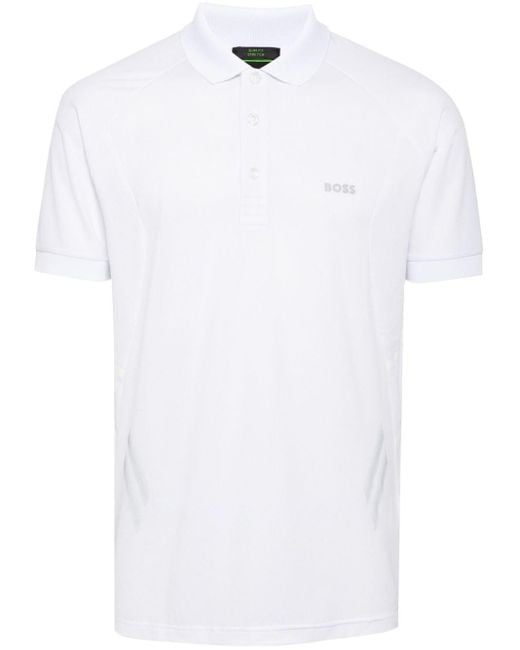 Boss White Piraq Active 1 Polo Shirt for men