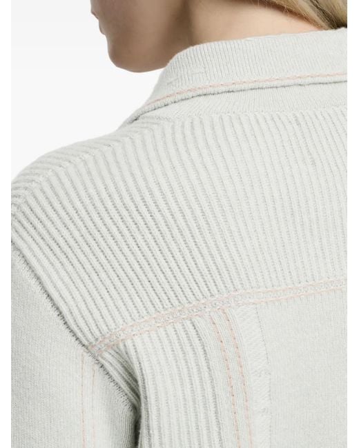 Barrie White Ribbed Jacket