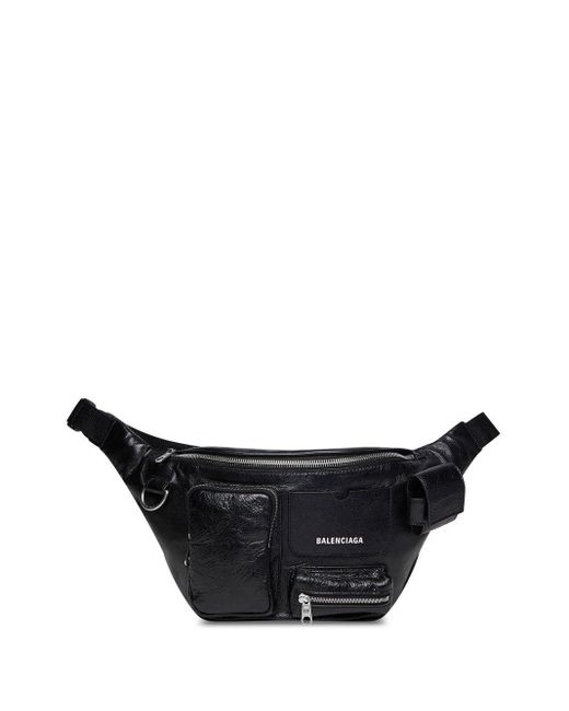 Balenciaga Superbusy Leatherbelt Bag in Black for Men | Lyst UK