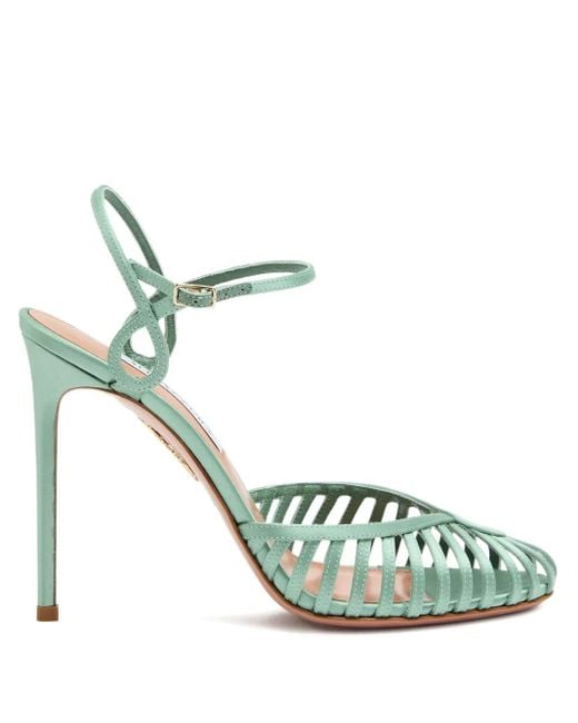Aquazzura Green 105Mm Sweet Surrender Sandals