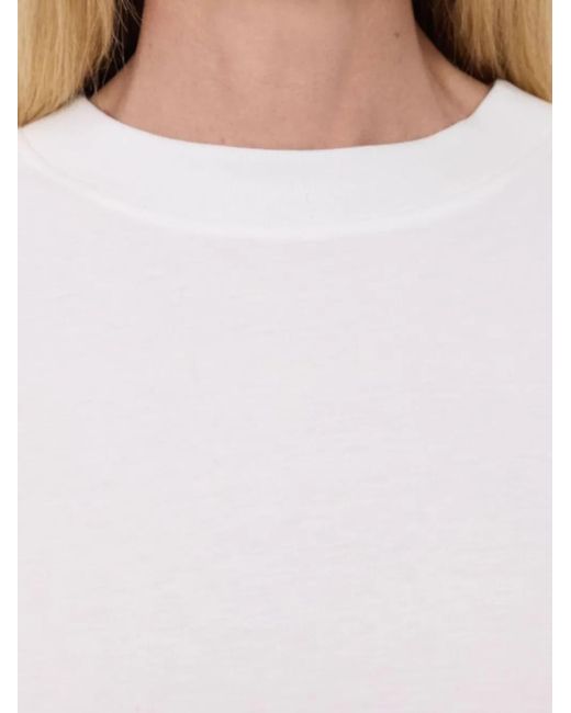 Loulou de Saison White Crew-Neck Drop-Shoulder T-Shirt