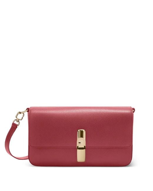 Furla レザーショルダーバッグ Red