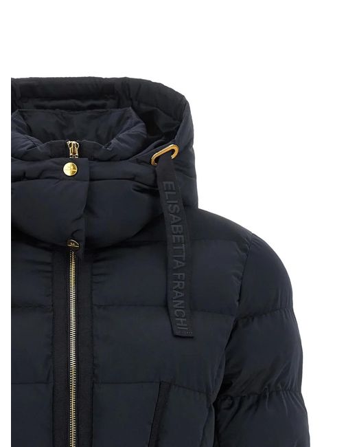 Elisabetta Franchi Blue Down Jacket