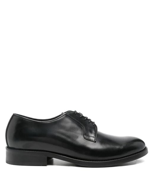 VELA SHOP Black Lace-Up Derby Shoes for men