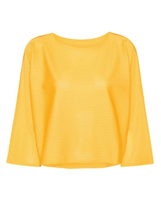 A-Poc pleated blouse Pleats Please Issey Miyake de color Yellow
