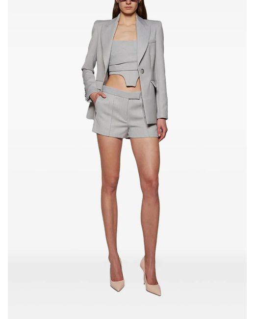 Alex Perry Gray Wool-Blend Blazer