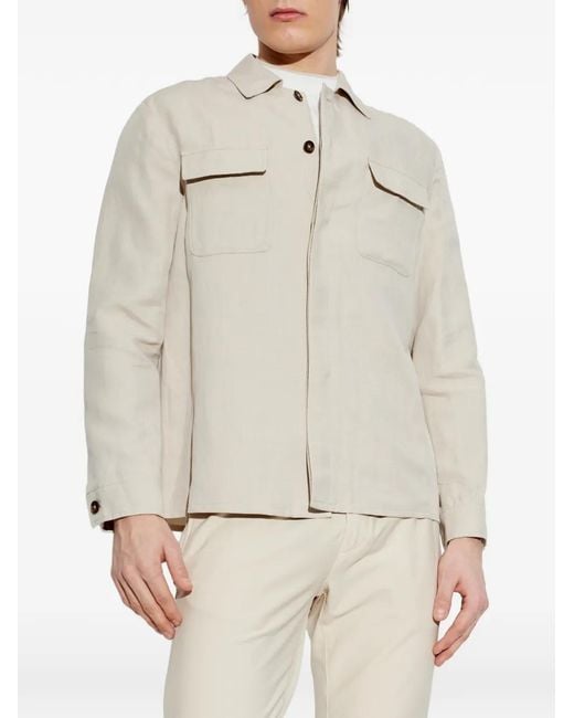 Eleventy White Chest-Pockets Jacket for men