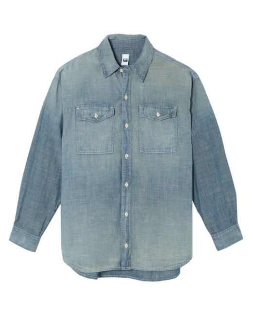 Re/done Blue X Pamela Anderson Chambray Shirt