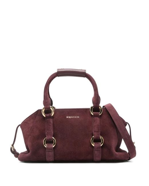 McQueen Purple Small Farringdon Tote Bag