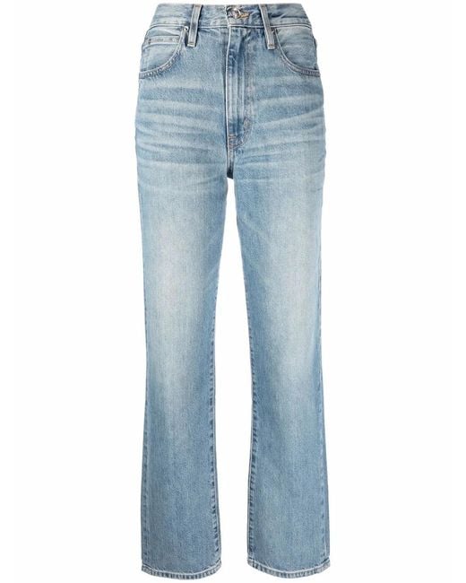 SLVRLAKE Denim Blue London High-Waisted Jeans