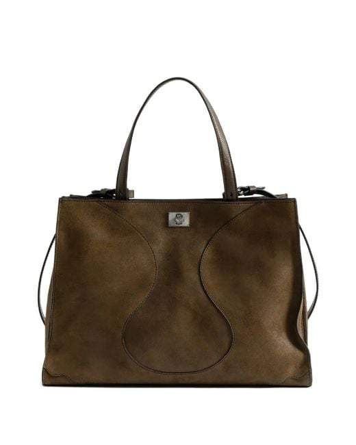 Zadig & Voltaire Brown Wildleder-Tote Bag Mit Abgerundetem Detail