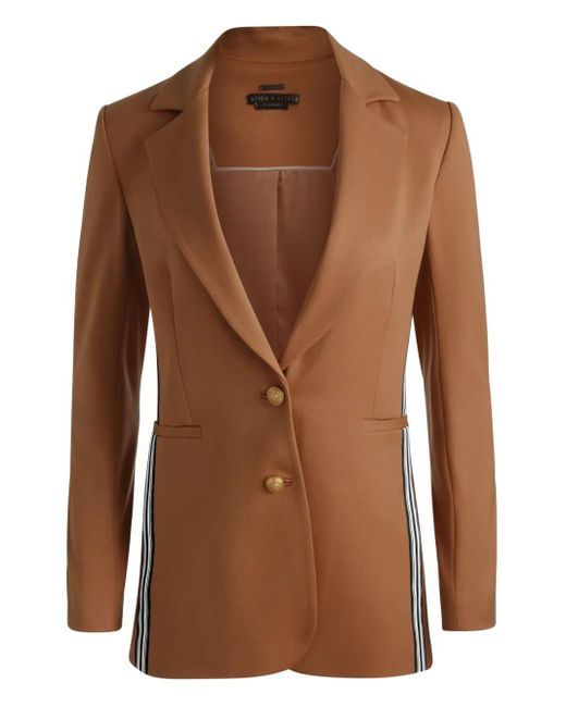Alice + Olivia Breann Blazer Met Zijstreep in het Brown