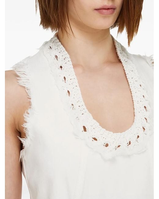 Ferragamo White Short Denim Dress