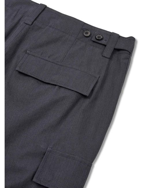 Studio Tomboy X Blue Straight-Leg Cargo Trousers for men