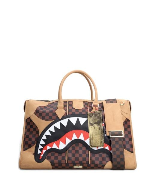 Sprayground White Hennyville Pyramid Duffle Bag