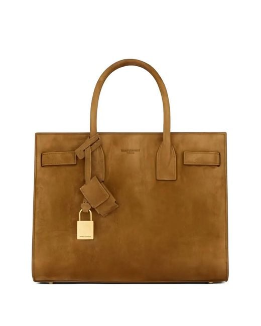 Saint Laurent Brown Baby Sac De Jour Tote Bag