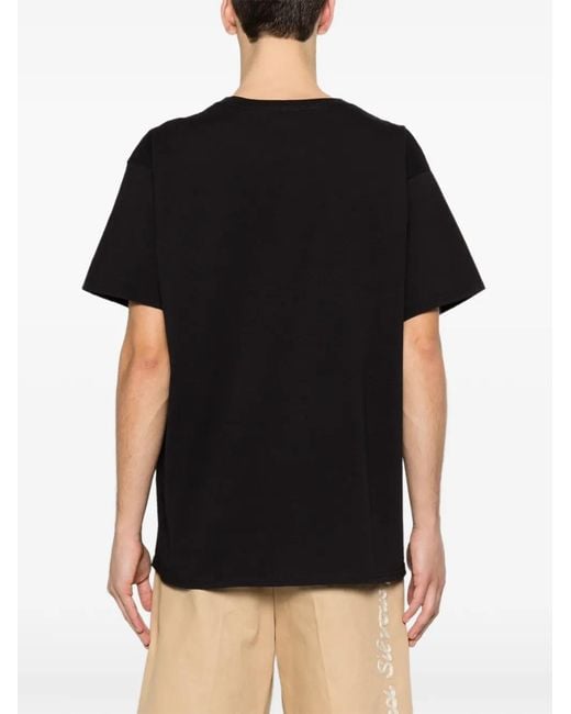 WILD DONKEY Black Logo-Print T-Shirt for men