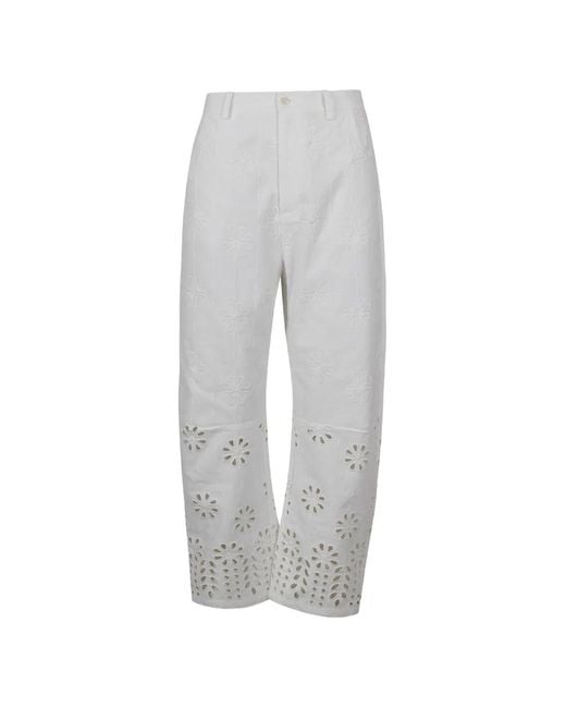 Jovonna London Gray Vesna Broderie-Anglaise Trousers