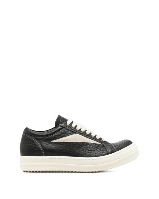 Rick Owens White Vintage Lace-Up Sneakers