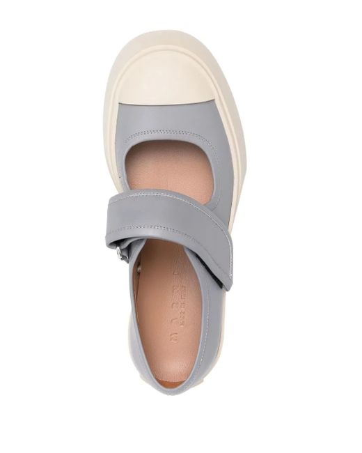 Marni White Leather Pablo Mary Jane Sneakers