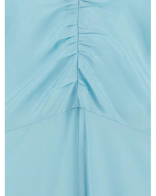 Forte Forte Blue Habotai Silk Dress