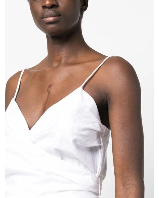 Iceberg White Wraparound Cotton Top