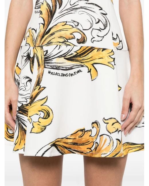 Versace Jeans Couture バロッコプリント ミニドレス White