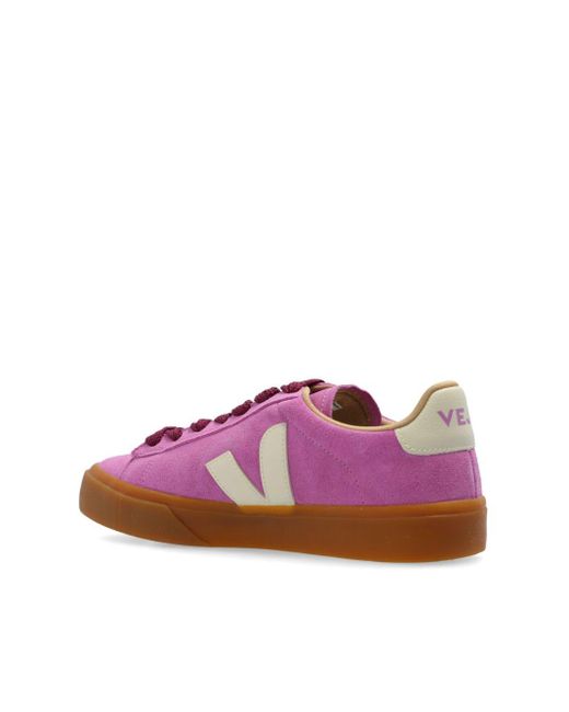 Veja Pink Campo Suede Sneakers