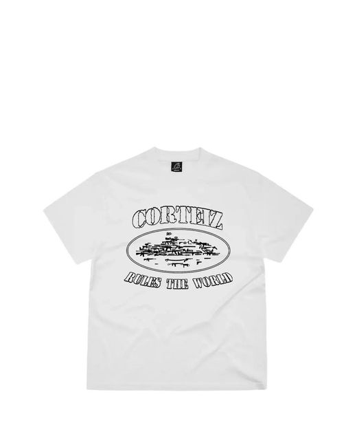 corteiz White Artillery Graphic-Print T-Shirt