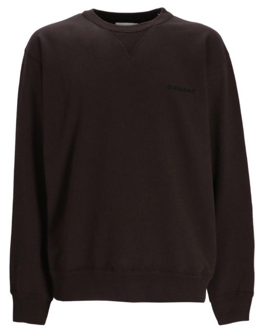 Isabel Marant Black Logo-Embroidered Sweatshirt for men