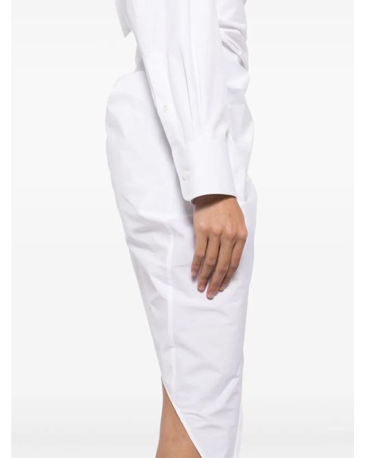 Alexander Wang White Tailored Asymmetric Midi Dress