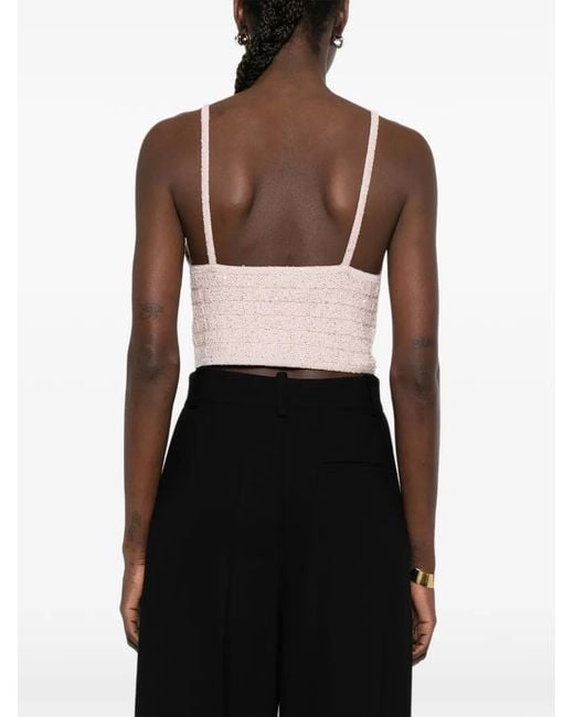 Alessandra Rich Natural Buttoned Top