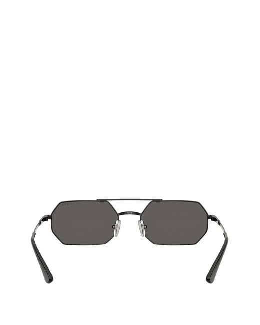 Vogue Eyewear Gray Geometric-Frame Double-Bridge Sunglasses