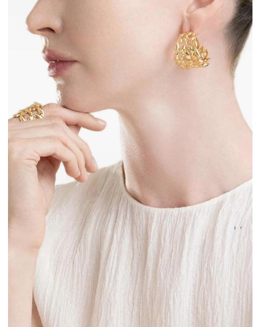 Gas Bijoux Metallic Créoles Olea À Design Ajouré