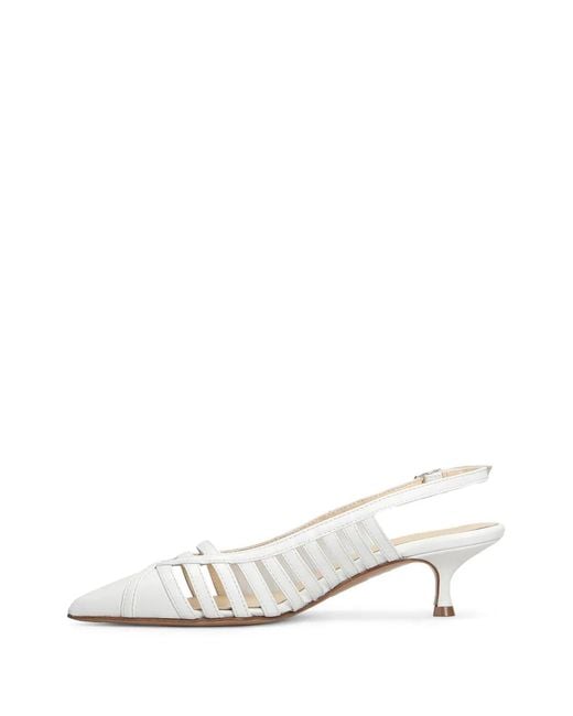 Anna F. White 55Mm Leather Pumps