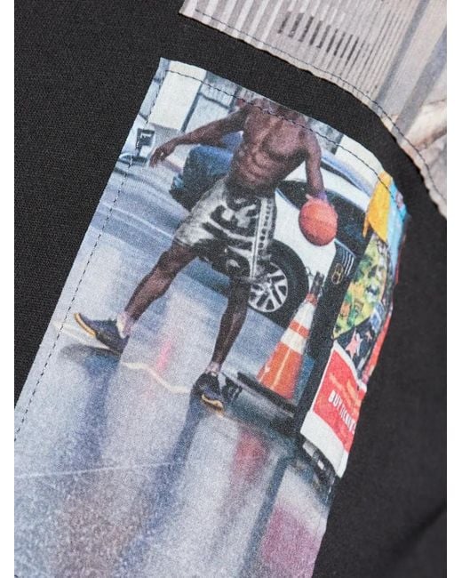 DIESEL Gray S-Boxt-Hood-T6 Photographic-Print Hooded Sweatshirt for men