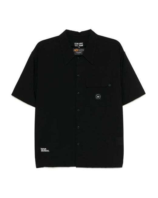 メンズ Izzue ロゴパッチ シャツ Black