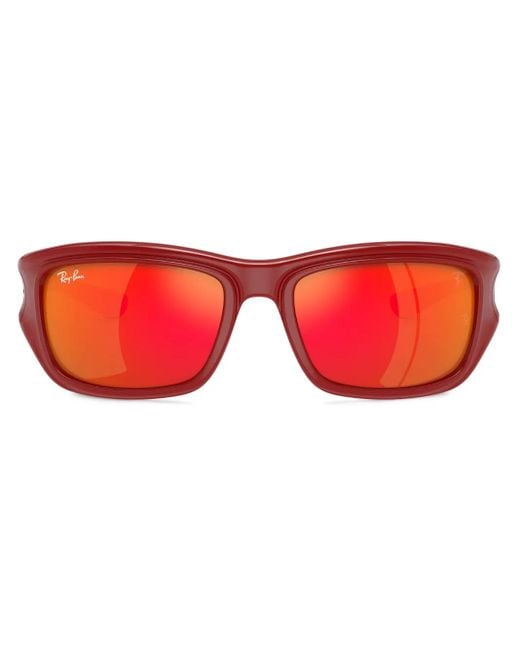 Ray-Ban Red Gradient-lenses Rectangle-frame Sunglasses