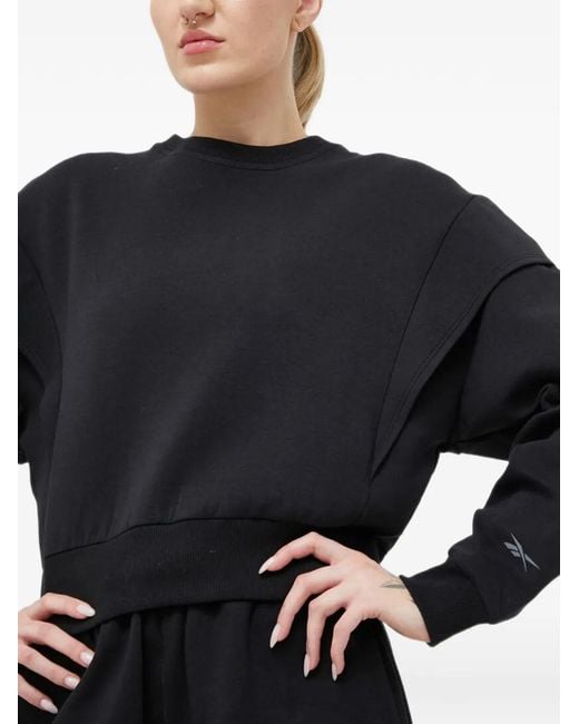 Sudadera Corta Reebok de color Black
