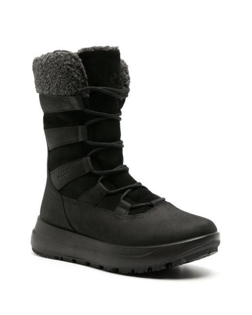 Ecco Black Solice Insulated Leather Boots