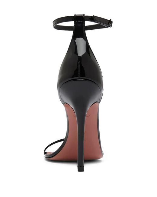 AMINA MUADDI Black Barbara Crystal-Embellished Heeled Sandals