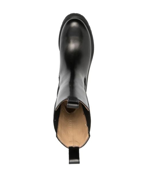 Scarosso Black Chunky Rubber-Sole Boots