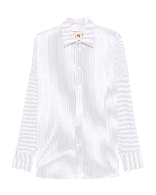 Camicia A Righe di Plan C in White